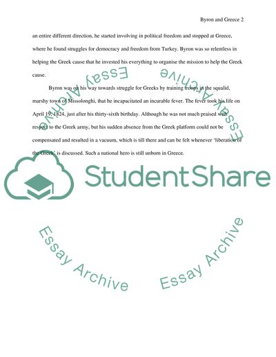 Lord Byron and Greece