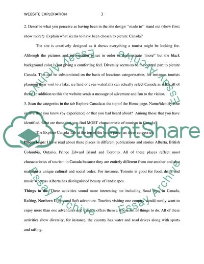 Website exploration assignment