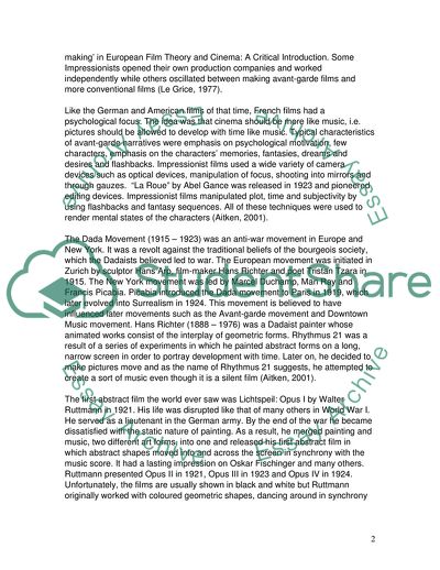 The French Impressionist Movement in the Avant-garde