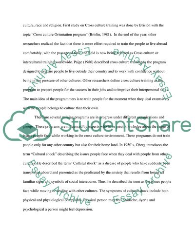 Cross-Culture Training