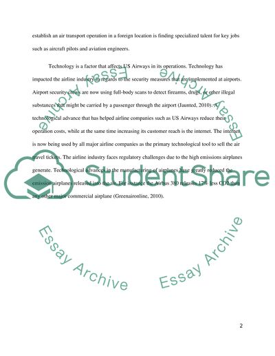 US Airways Group - Going Global