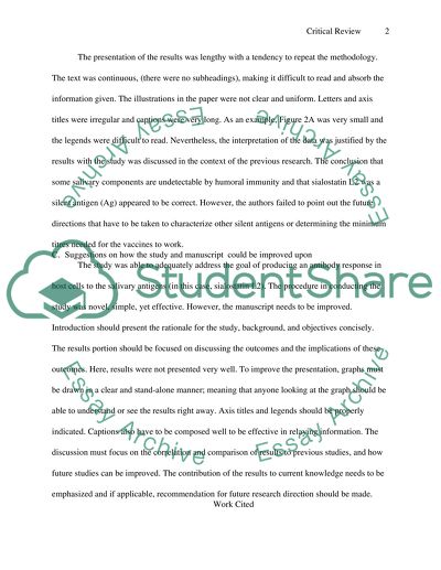 Immunity against a Silent Salivary Antigen