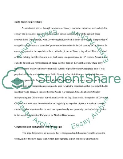 Social Movements for Peace with the Peace Sign, Its Evolution and Its Effects