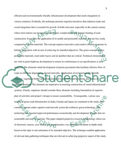 Development & Implications of a Green Road Infrastructure