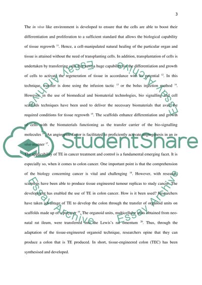 Colon Cancer in Tissue Engineering