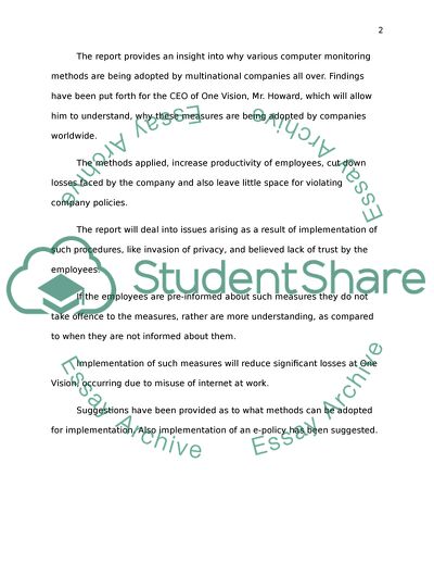 Computer Monitoring Methods in Multinational Companies
