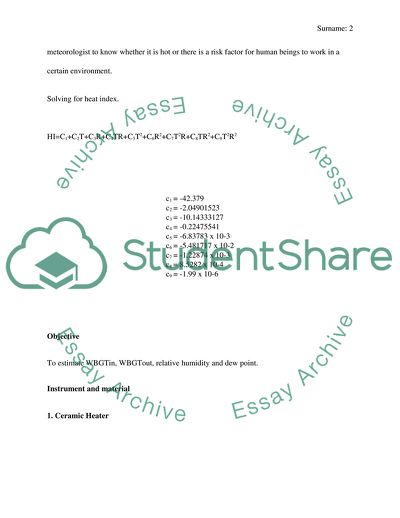 Variety of Metric to Measure Heat Exposure