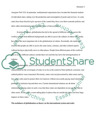 Role of Globalization in International Terrorism