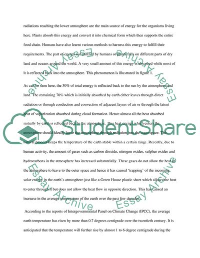 Solution and Effects to Global Warming