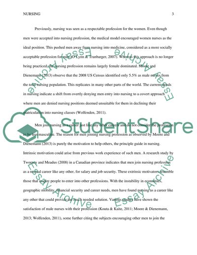 Why so few men choose nursing as their profesion