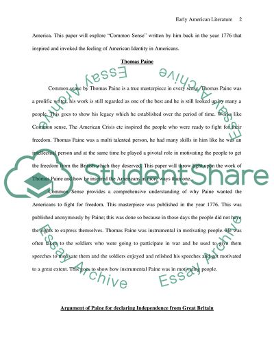 Thomas Paine Book Report/Review