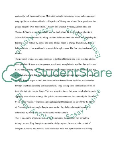 Compare and contrast utopian societies