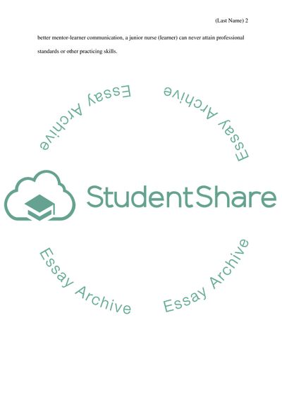 Communication between the Mentor and the Learner