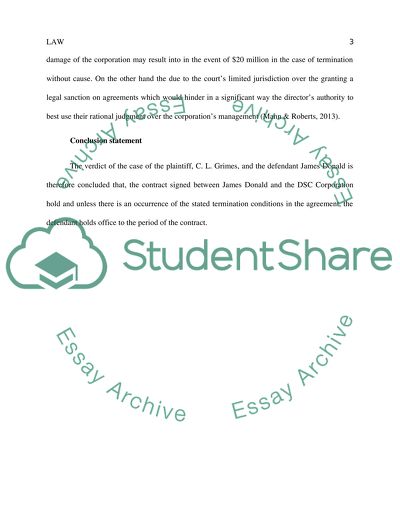 Analysis of James Donald Case