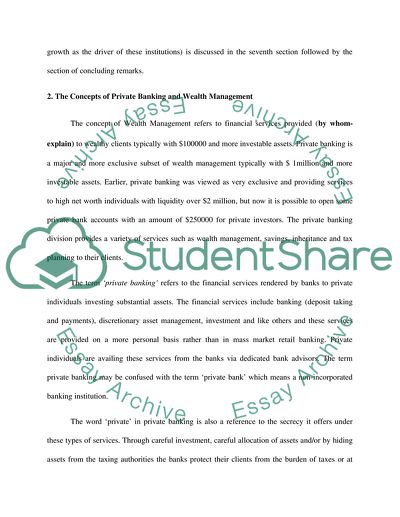 Investment and Private Banking