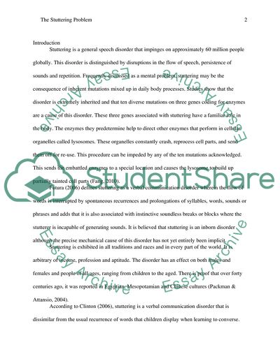 Speech Disorder: Genetic Basis for Stuttering
