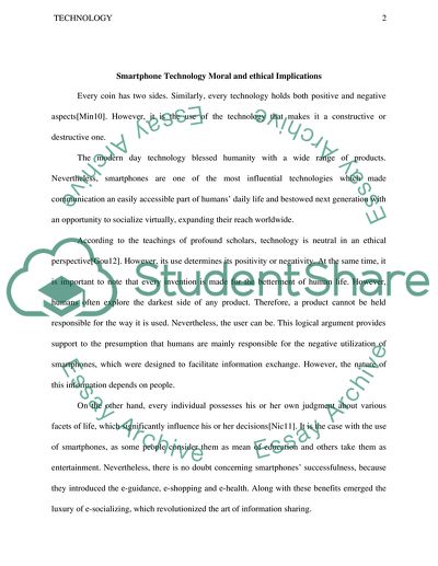 Smartphone Technology Moral and Ethical Implications