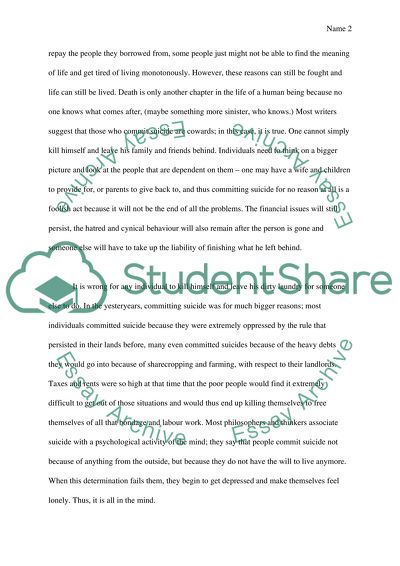 Why Do People Commit Suicide