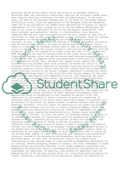 Should the EU remain intact