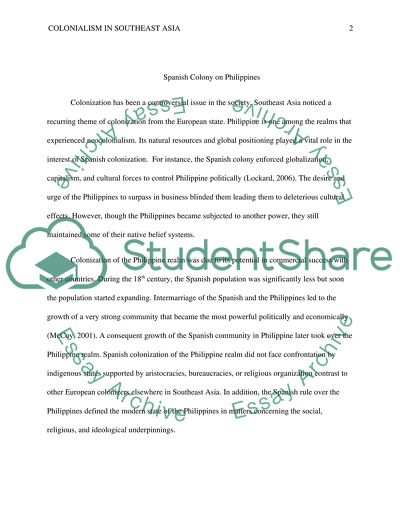 Colonialism in Southeast Asia and the Austral and Pacific Realms