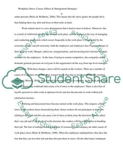 Workplace Stress: Causes, Effects, and Management Strategies