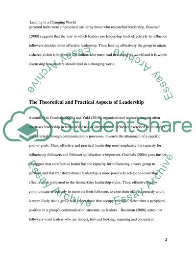 Leading in a Changing World