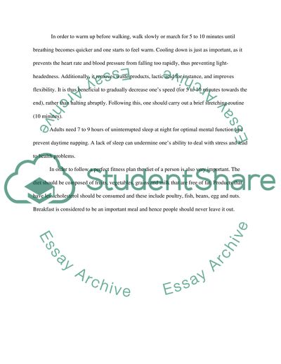 Analysis of Fitness Plan