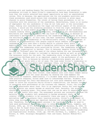 Working with and Leading People