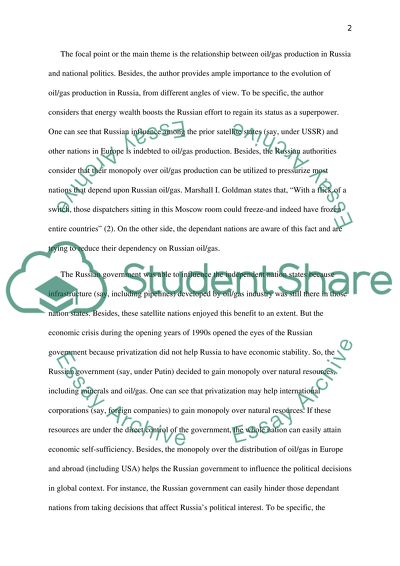 Book Review Petrostate