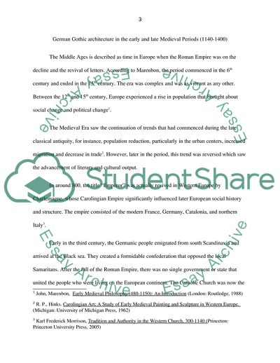 German Gothic Architecture in the Early and Late Medieval Periods