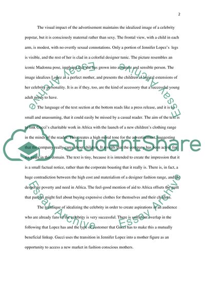 Custom Essay Paper Ad Analysis Gucci With Jennifer Lopez Argumentative Essay Topics For High School also Essay Topics For High School English Ad Analysis Gucci With Jennifer Lopez Essay Example Topics And How To Learn English Essay