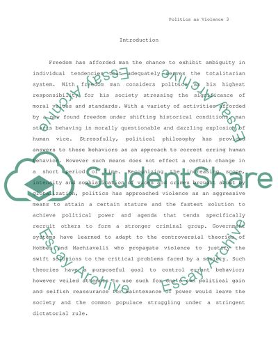 Politics as Violence in Hobbes and Machiavelli