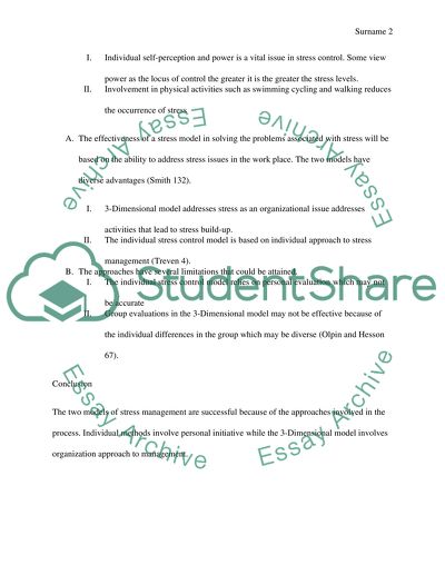 The Various Stress Management Techniques