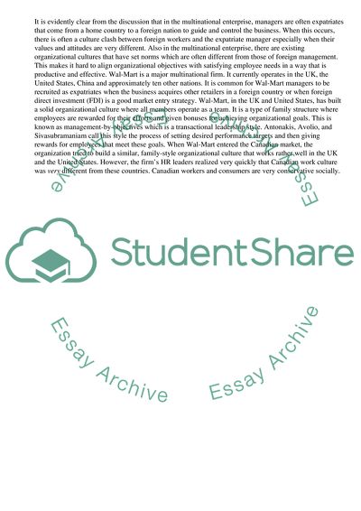 Issues Relating To the Management of People in Multinational Enterprises