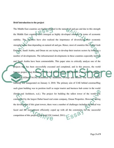 A Project Stakeholder Analysis: Burj Khalifa