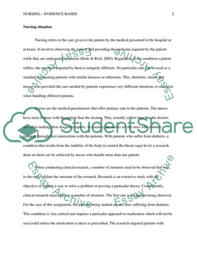 Evidence Based Research in Nursing