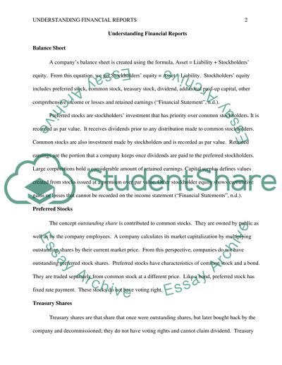 Understanding Financial Reports