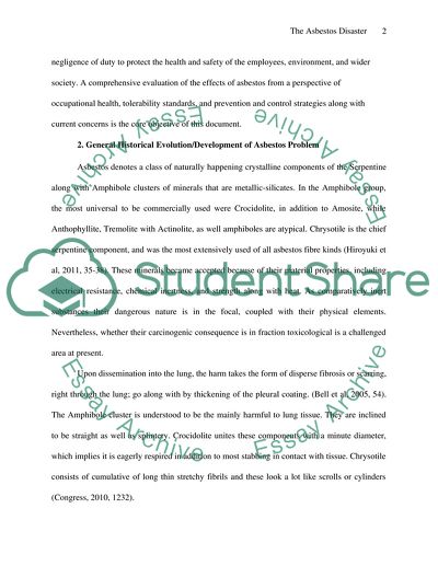 The Asbestos Disaster