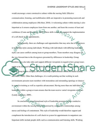 Diverse Leadership Styles and Skills in Healthcare