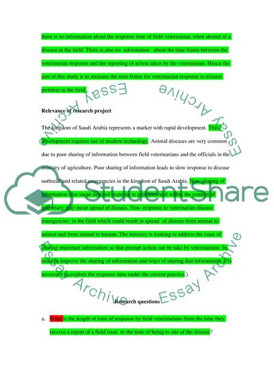The Importance of Prompt Response of the Field Veterinarian through Modern Communication Channels