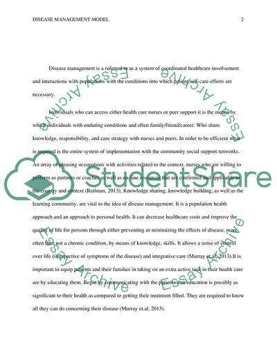 Disease Management Model