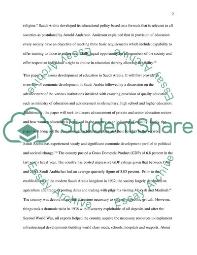 Development of Education in Saudi Arabia
