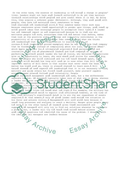 Leadership, Management, and Organizational Behavior