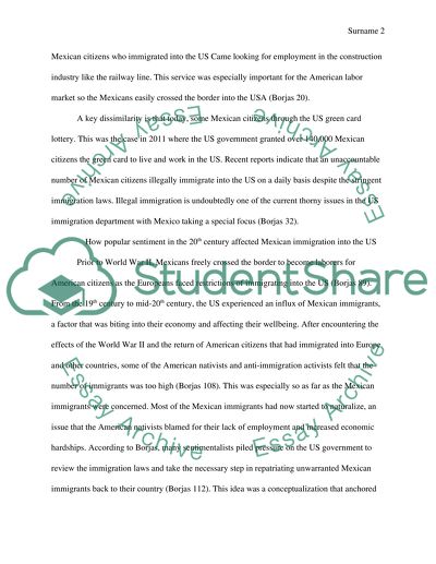 Mexican immigration into USA