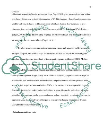 The Impacts Of Mobile Applications On The Hospitality Industry