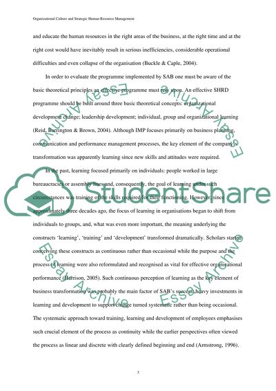 Stragegic management of human resources