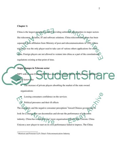 Major Developments and Issues of China Telecommunication