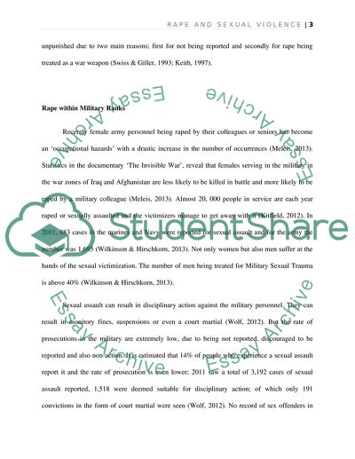 Forum 3, rape and sexual violence