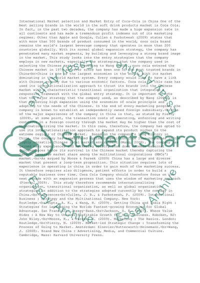 SLP - 5 ENTRY INTERNATIONAL MARKET SELECTION AND MARKET