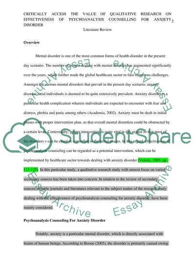 Literature review for qualitative research